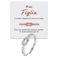 Anello Nodo da Donna in Argento Sterling 925 - A mia Figlia
