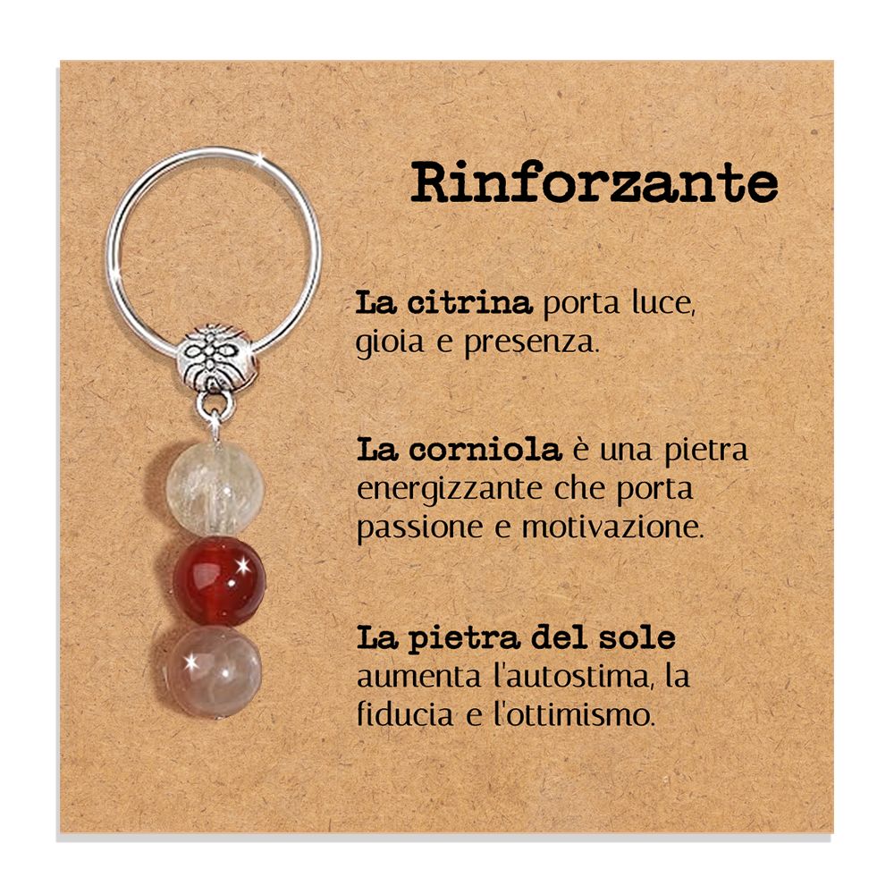 Portachiavi Con Cristalli Naturali Curativi - Rinforzante