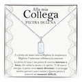 Collana Pietra di Luna Rettangolare in Argento Sterling 925 - Alla mia collega