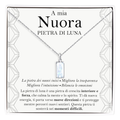 Collana Pietra di Luna Rettangolare in Argento Sterling 925 - A mia Nuora