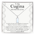 Collana Pietra di Luna Rettangolare in Argento Sterling 925 - A mia Cugina