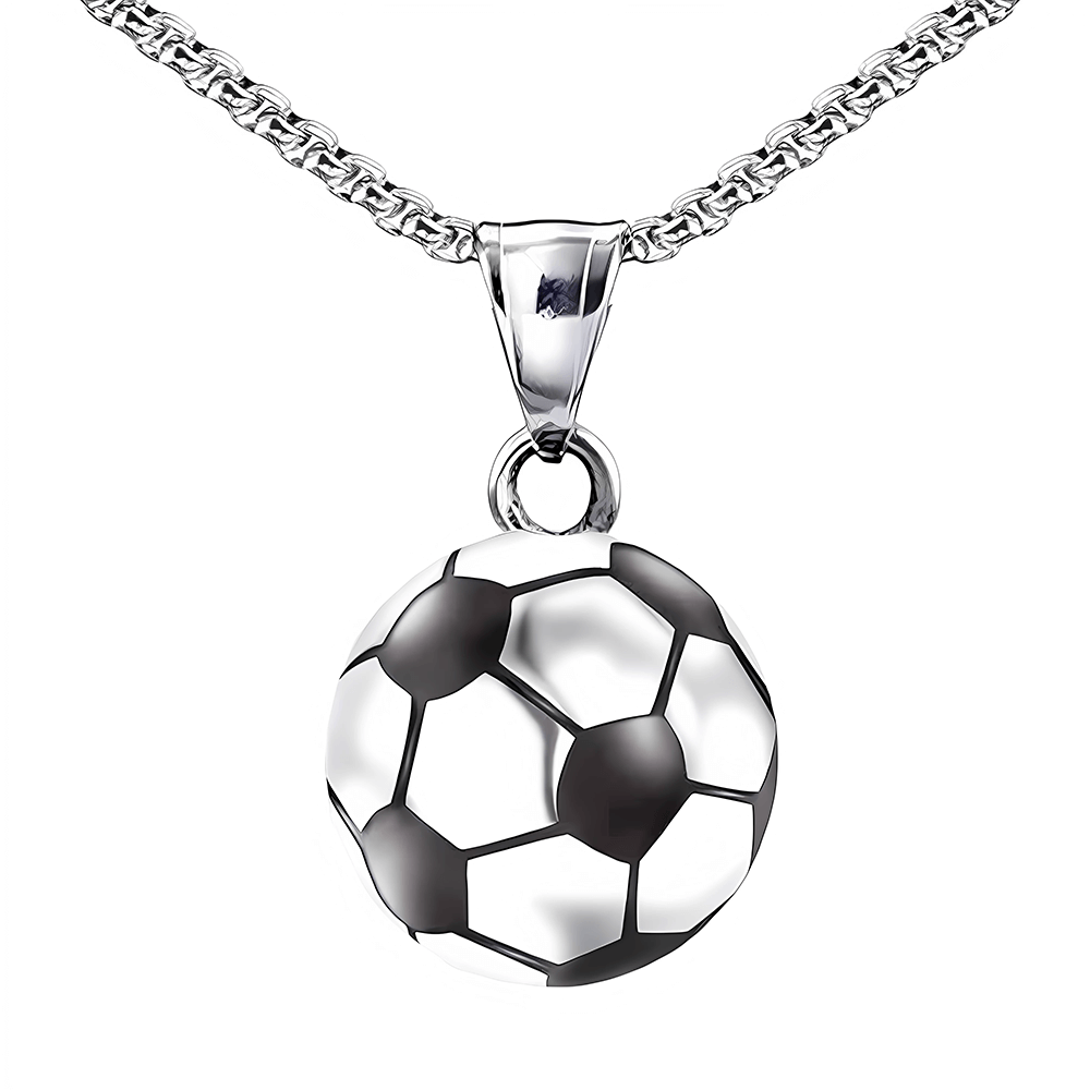 Collana Calcio - Acciaio Inox Lucidato di Alta Qualità