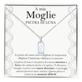Collana Pietra di Luna Rettangolare in Argento Sterling 925 - A mia Moglie
