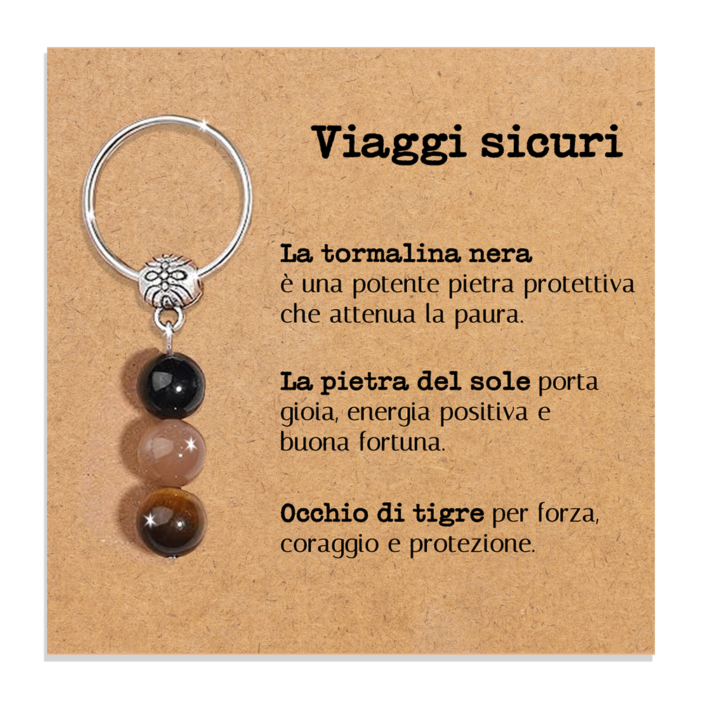 Portachiavi Con Cristalli Naturali Curativi - Viaggi sicuri