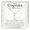 Collana Pietra di Luna Rettangolare in Argento Sterling 925 - A mia cognata