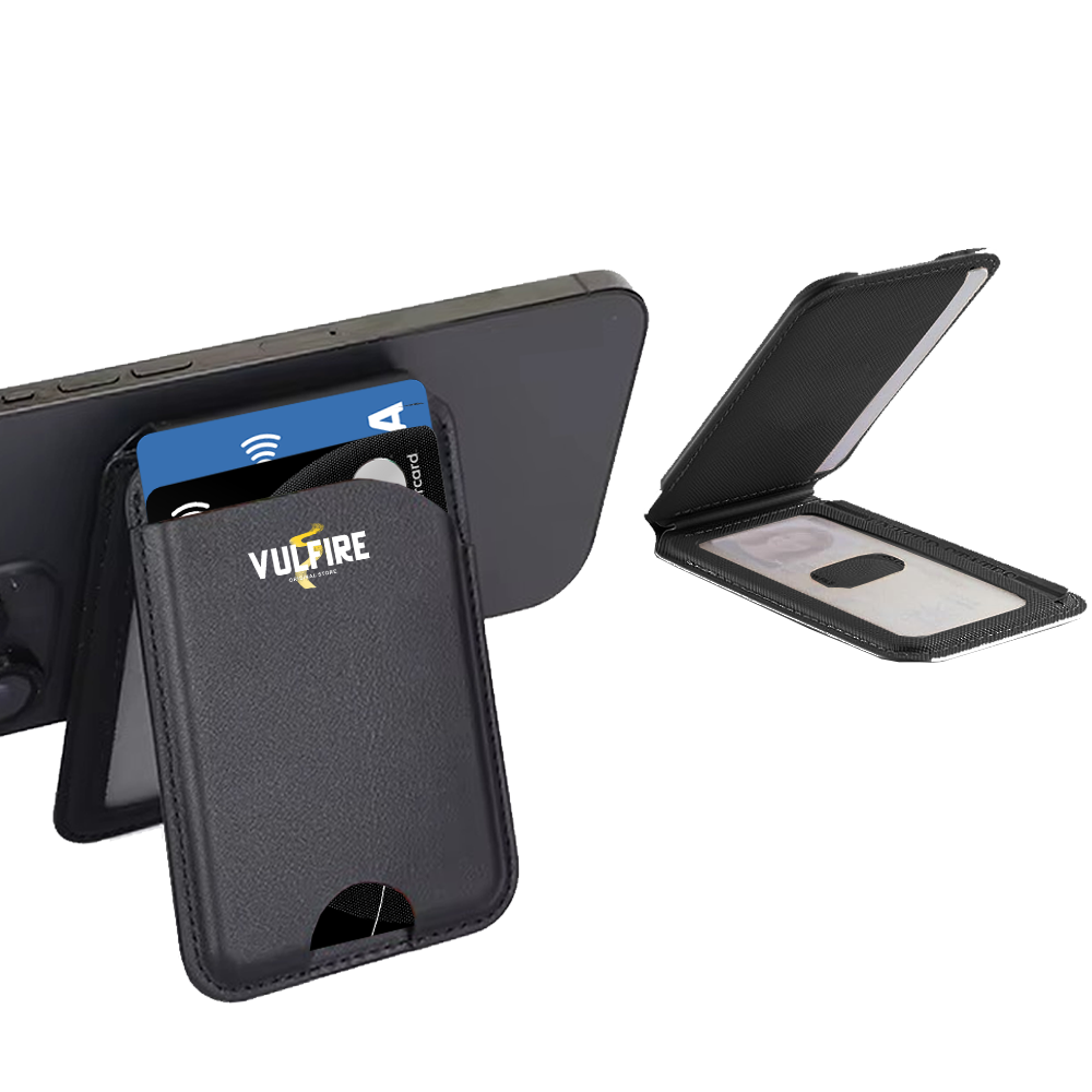 Portafoglio Portacarte con Stand -  Ecopelle sintetica Alta Qualità RFID Blocking con Magnete