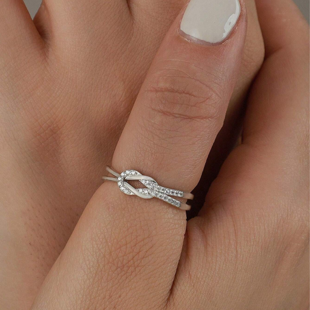 Anello Nodo da Donna in Argento Sterling 925 - Alla mia damigella