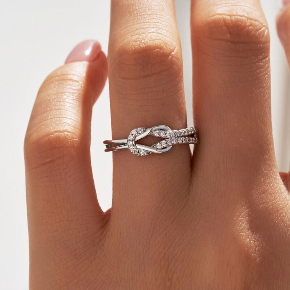 Anello Nodo da Donna in Argento Sterling 925 - A mia Moglie