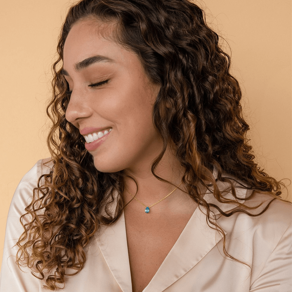 Collana con Pietra Acquamarina - Argento Sterling 925