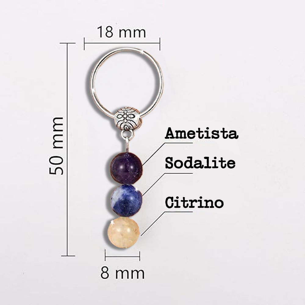 Portachiavi Con Cristalli Naturali Curativi - Segni Zodiacali - Sagittario