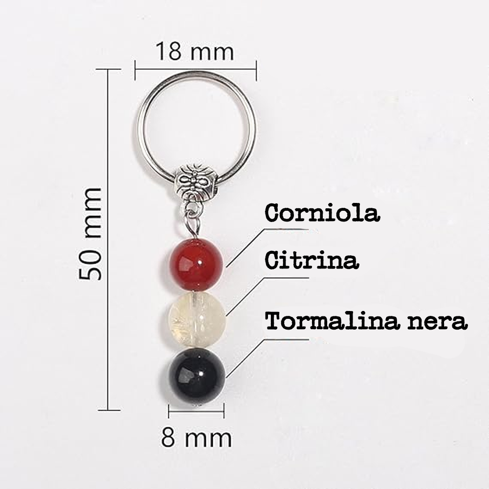 Portachiavi Con Cristalli Naturali Curativi - Vibrazioni positive