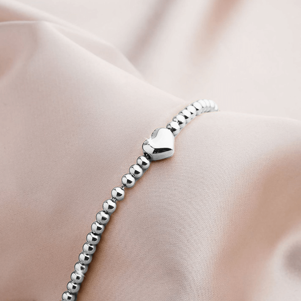 Bracciale Donna in Argento Sterling 925 - Con catena di cuori