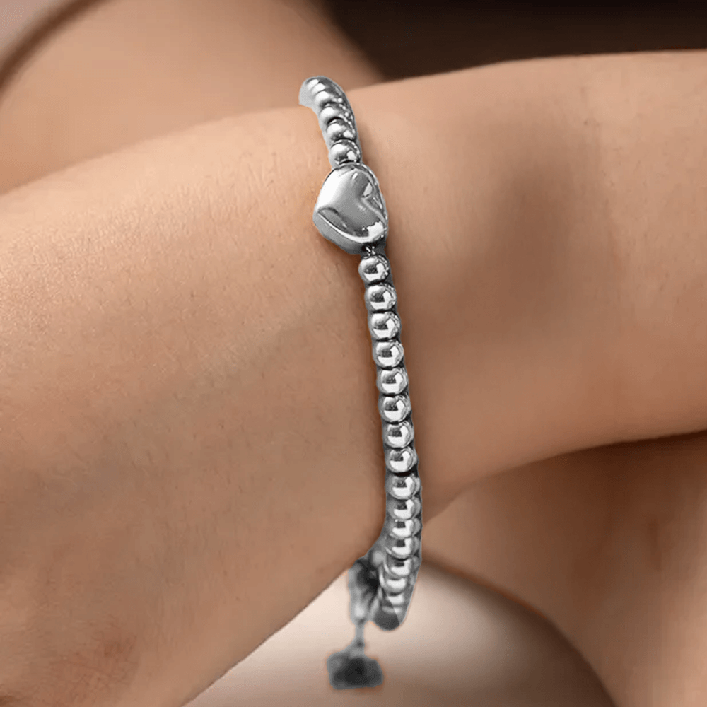 Bracciale Donna in Argento Sterling 925 - Con catena di cuori