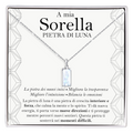 Collana Pietra di Luna Rettangolare in Argento Sterling 925 - A mia Sorella