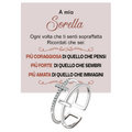Anello da Donna in Argento Sterling 925 Per mia Sorella - Croce