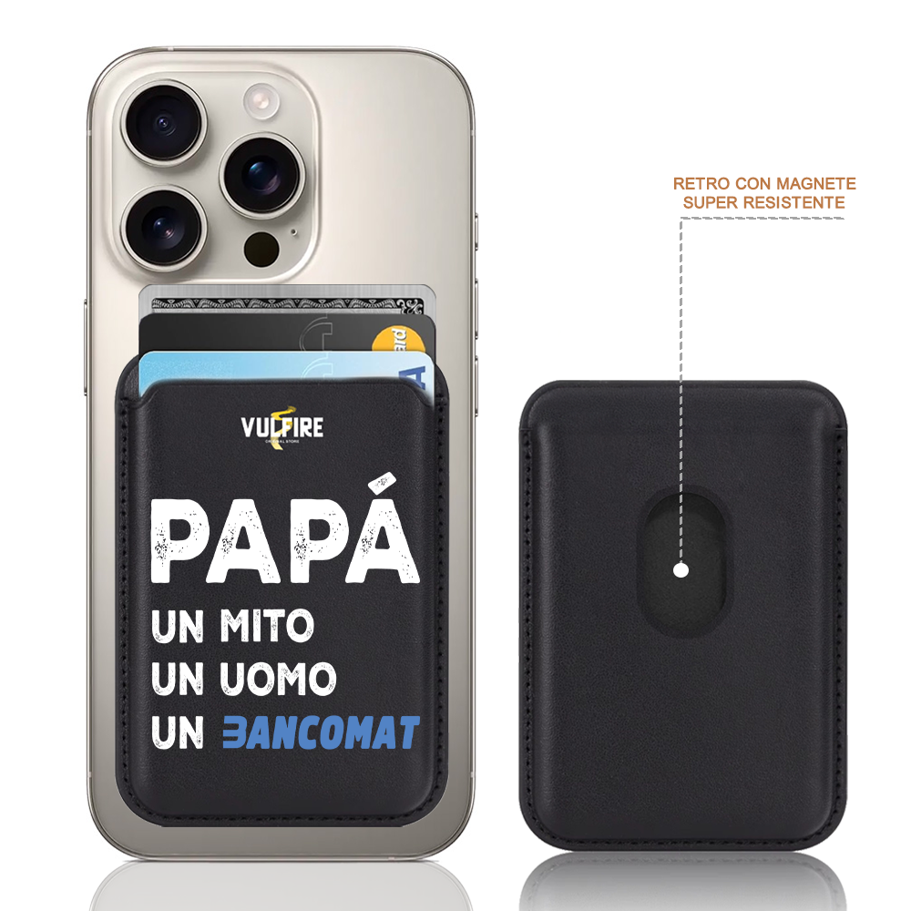 Portafoglio Portacarte Uomo in Ecopelle sintetica Alta Qualità RFID Blocking con Magnete - Festa del Papà