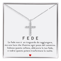 Collana Croce Donna - Argento sterling 925 - Messaggio di FEDE