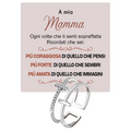 Anello da Donna in Argento Sterling 925 Per mia Mamma - Croce