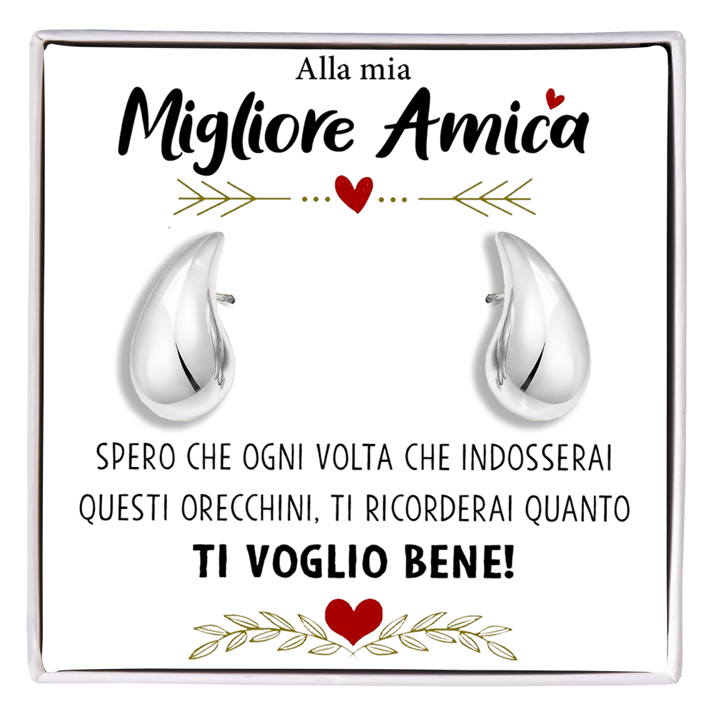 Orecchini a Goccia in Acciaio chirurgico - Alla Migliore Amica