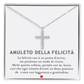 Collana Croce Donna - Argento sterling 925 - Amuleto della felicità