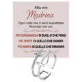 Anello da Donna in Argento Sterling 925 Per la mia Madrina- Croce