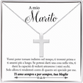 Collana Croce Argento sterling 925 - A mio Marito