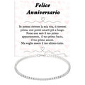 Bracciale Tennis in Argento Sterling 925 -  Felice Anniversario