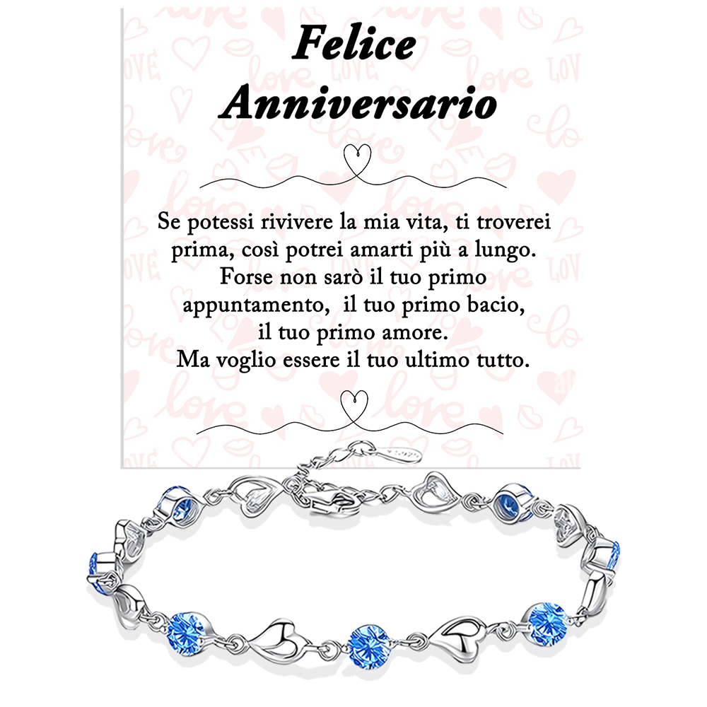 Bracciale Pietre Blu - Felice Anniversario