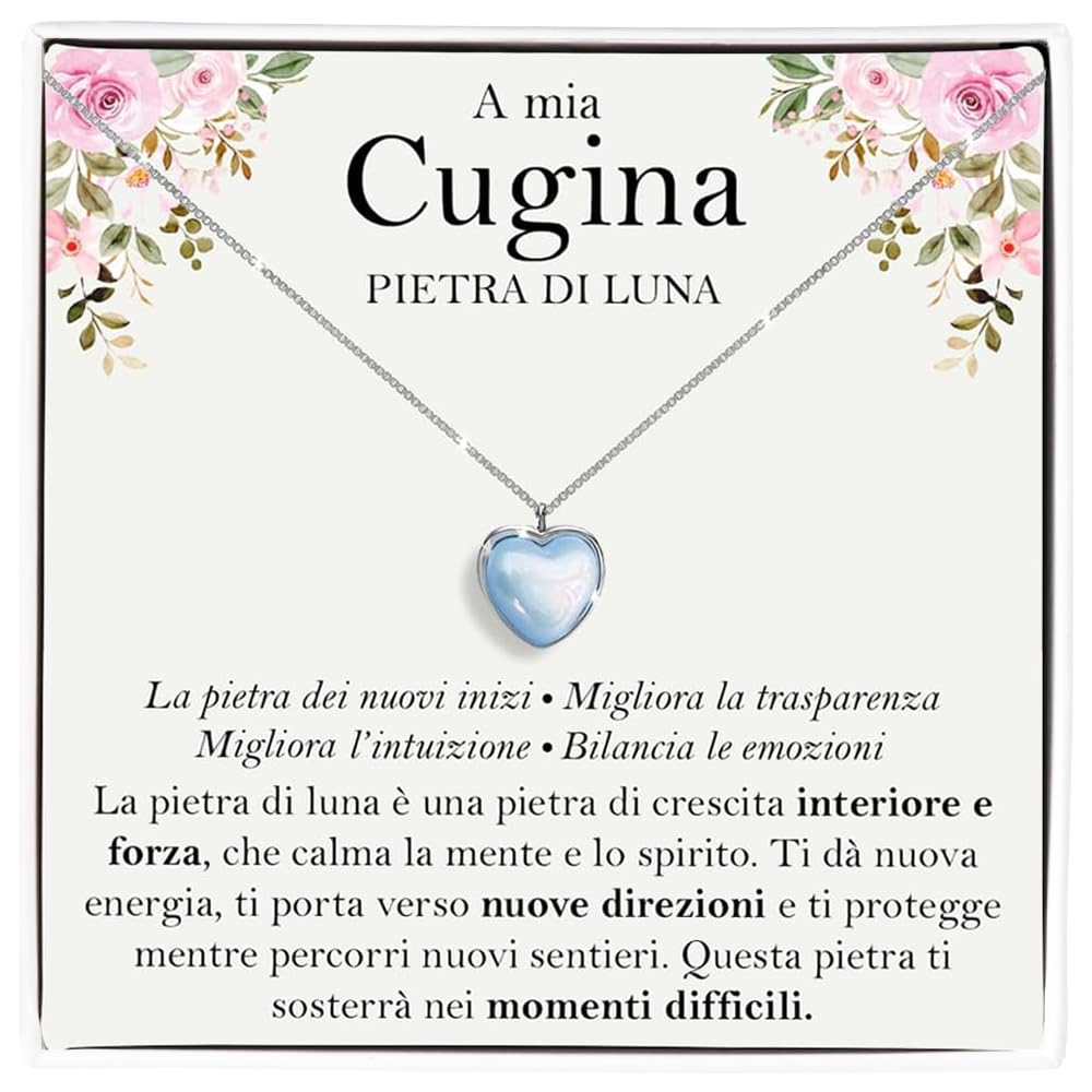 Collana Pietra di Luna in Argento Sterling 925 - A mia cugina