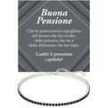 Bracciale Tennis Nero in Argento Sterling 925 - Buona Pensione