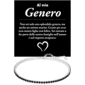 Bracciale Tennis Nero in Argento Sterling 925 - Genero