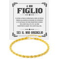 Bracciale A Mio Figlio - Corda Oro
