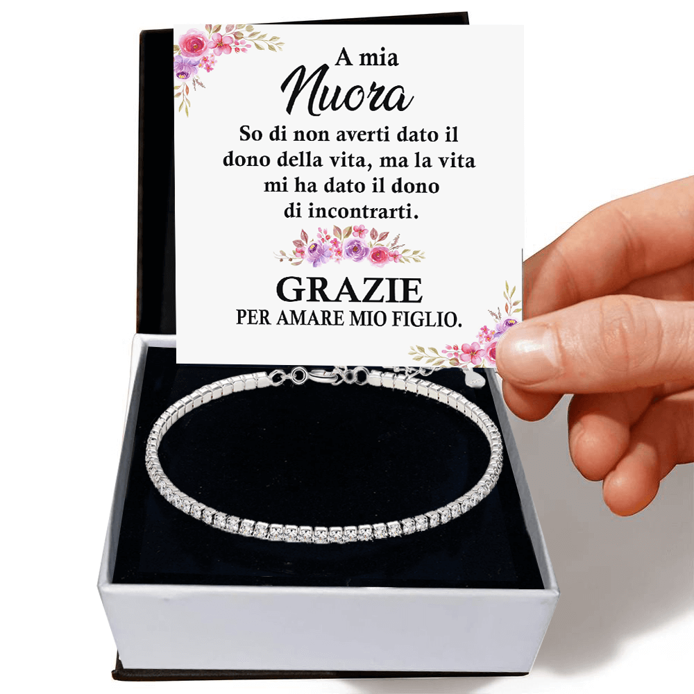 Bracciale Tennis in Argento Sterling 925 - A mia Nuora