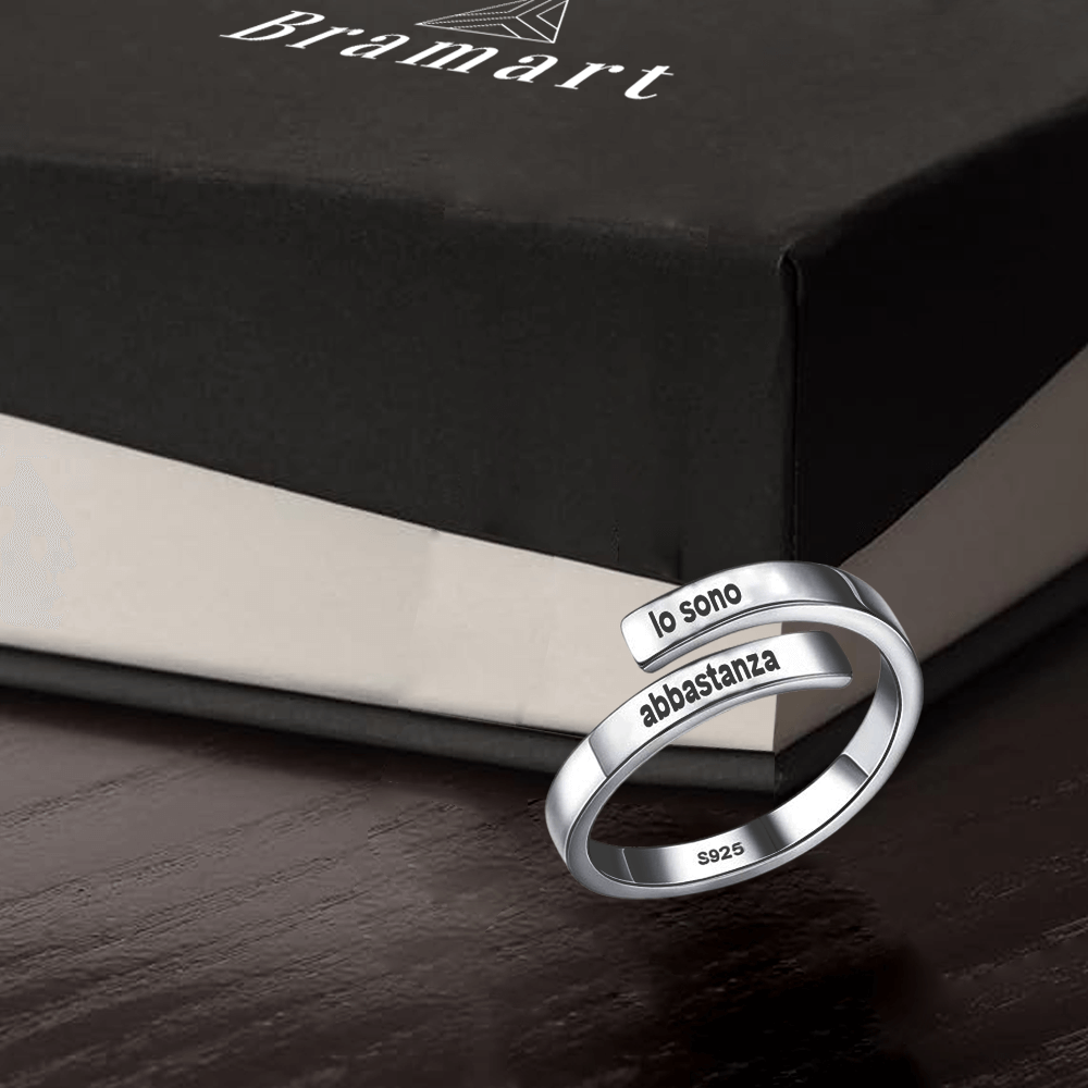 Anello da Donna in Argento Sterling 925 - Io Sono Abbastanza