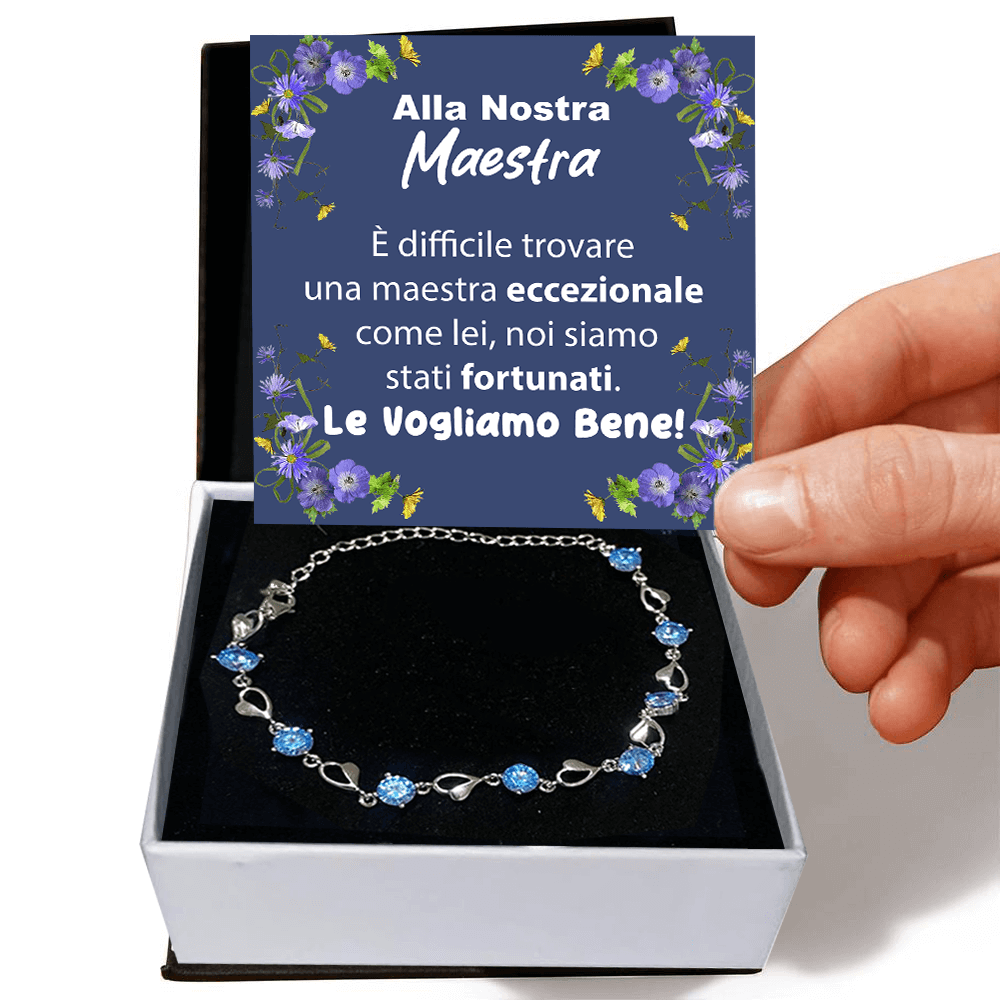 Bracciale Pietre Blu  Alla Nostra Maestra - Le Vogliamo Bene