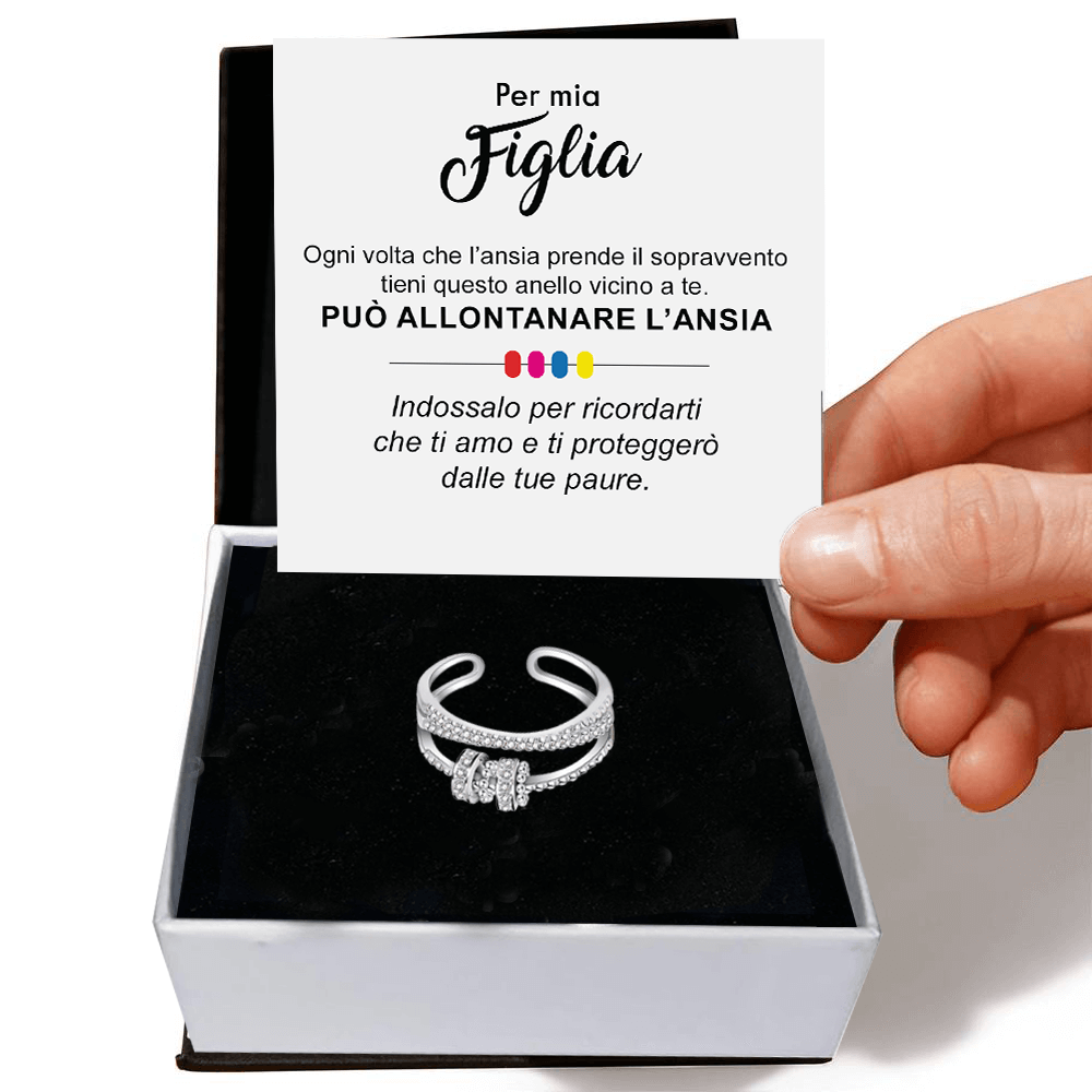 Anello da Donna in Argento Sterling 925 Per mia Figlia - Ansia