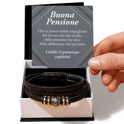 Bracciale Pelle Intrecciata - Buona Pensione