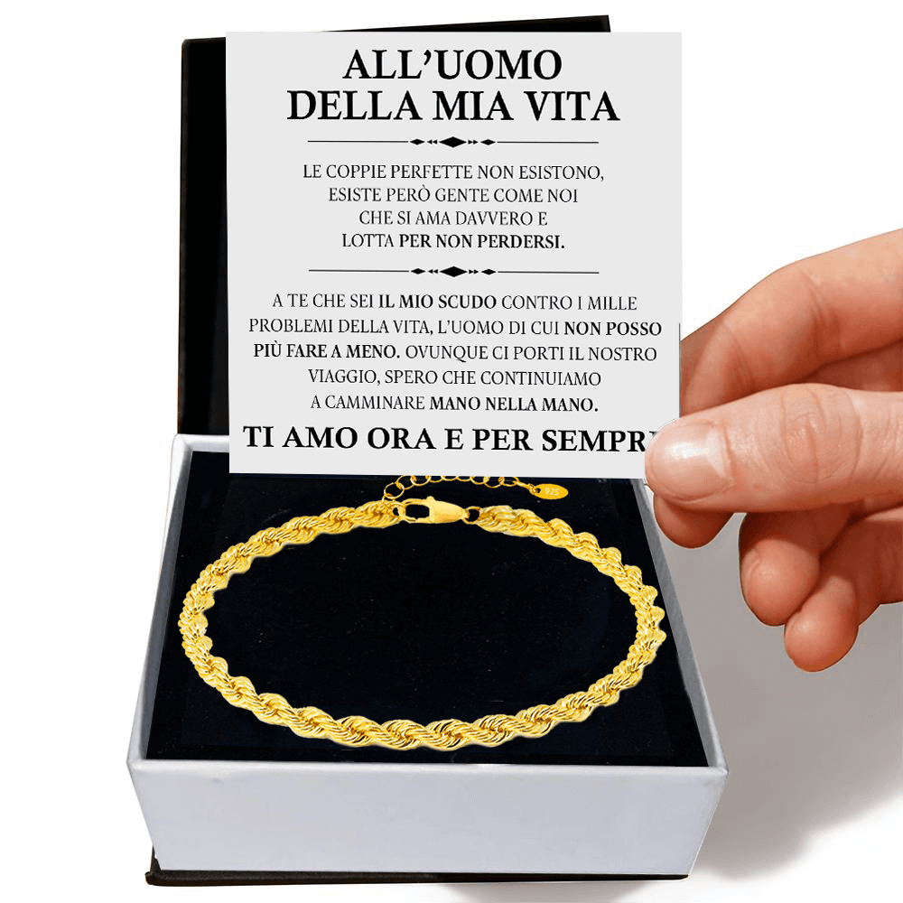 Bracciale Uomo Della Mia Vita - Corda Oro