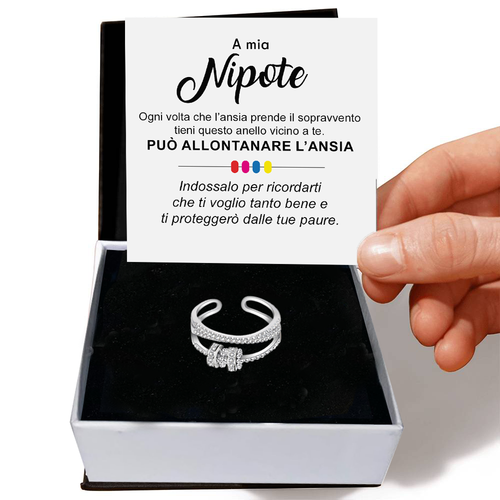 Anello da Donna in Argento Sterling 925 Per mia nipote - Ansia