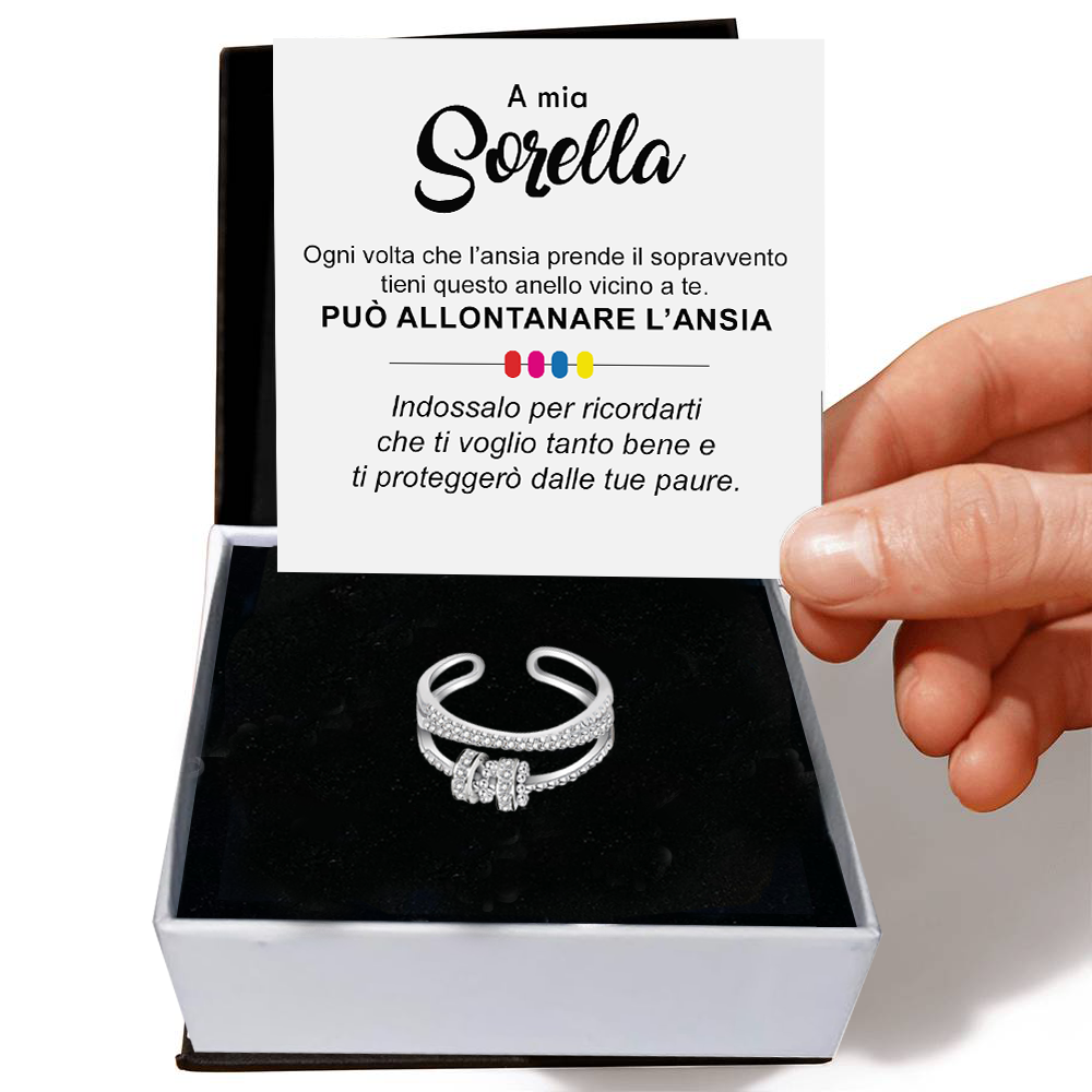 Anello da Donna in Argento Sterling 925 Per mia sorella - Ansia
