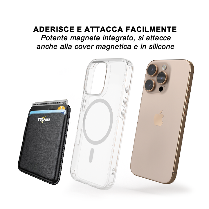 Portafoglio Portacarte Uomo in Ecopelle sintetica Alta Qualità RFID Blocking con Magnete