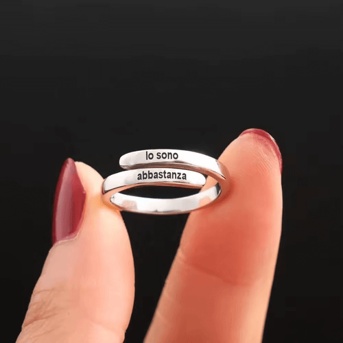 Anello da Donna in Argento Sterling 925 - Io Sono Abbastanza