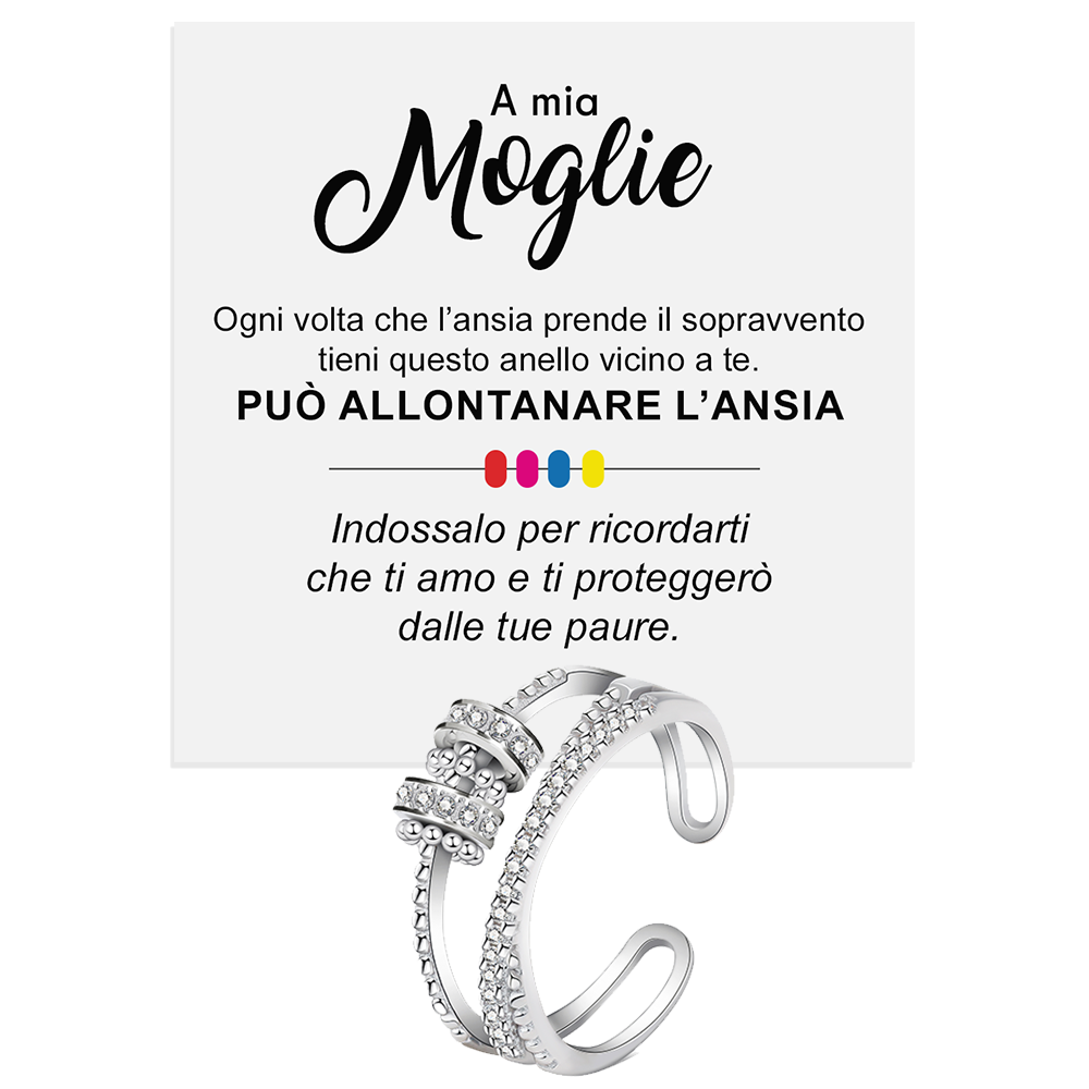 Anello da Donna in Argento Sterling 925 Per mia moglie - Ansia