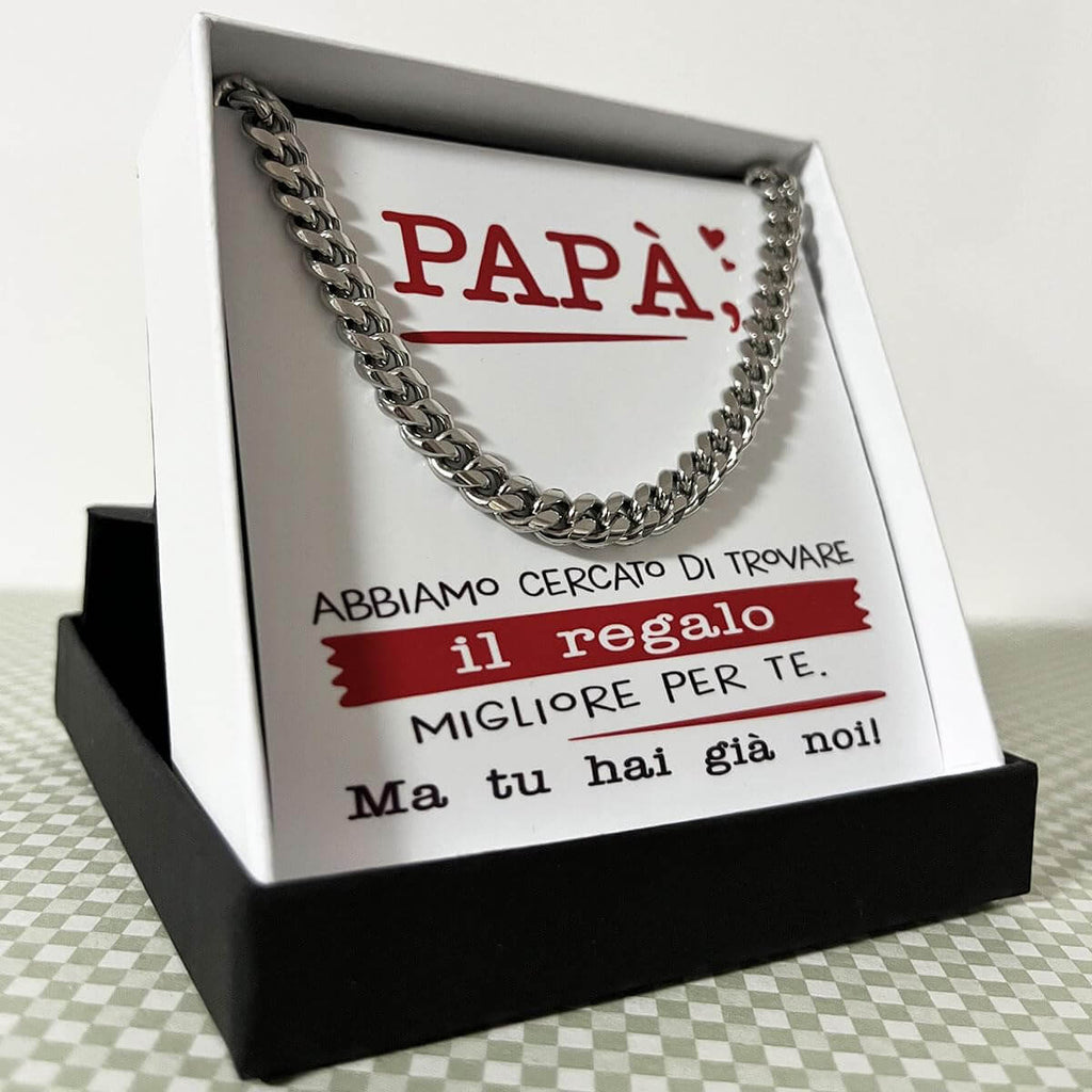 Collana da Uomo - Papà Regalo Migliore Siamo Noi.